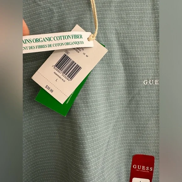 Guess Light Blue Organic Cotton Tee - Picture 3 of 6